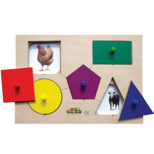 Puzzle výukové - Tvary a paměť + 4 předlohy, 5ks (Just Jigsaws)