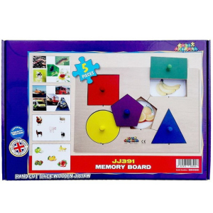 Puzzle výukové - Tvary a paměť + 4 předlohy, 5ks (Just Jigsaws)