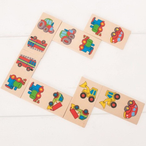 Domino - Dopravní prostředky, 28ks (Bigjigs)