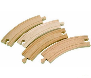 Vláčkodráha koleje - Zatáčka dlouhá, 4ks (Bino)