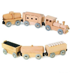 Vláčkodráha vláčky - Vlak dlouhý přírodní, 50cm (Legler)