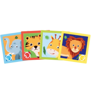 Hlavolam plastový - Posunovací puzzle zvířátko, 1ks (Goki)