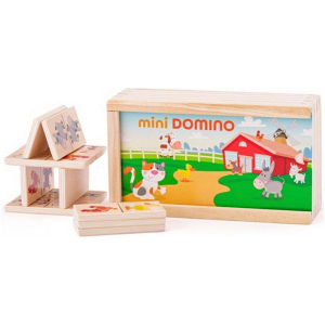 Domino - Mini zvířata dřevěné, 28ks (Woody)