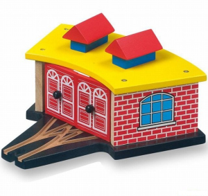 Vláčkodráha depa - Depo trojmístné s dveřmi (Legler)