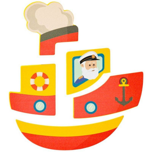 Puzzle pro nejmenší - Vkládačka, Baby lodička (Woody)