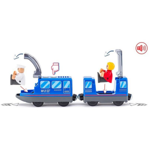 Vláčkodráha mašinka - Elektrická s pohonem, Modrá s vagónem (Woody)