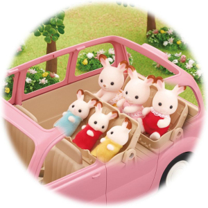 Sylvanian Families - Auto, Rodinný růžový van