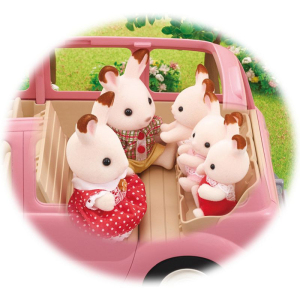 Sylvanian Families - Auto, Rodinný růžový van