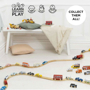 Vláčkodráha auta - Set dřevěných autíček sportovních (Le Toy Van)