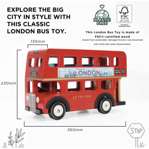 Auto - Autobus London dřevěný velký (Le Toy Van)