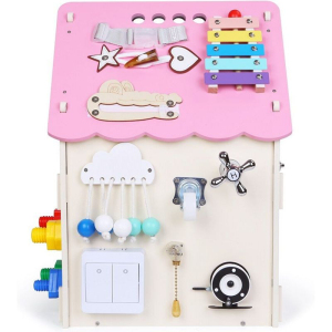 Motorická hračka - Activity board domeček růžový (2Kids Toys)