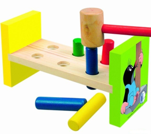 Zatloukačka - Barevná Krtek, 6 kolíků (Bino)