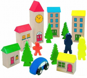 Vláčkodráha budovy - Vesnice velká (Woody)