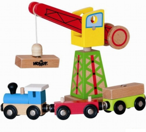 Vláčkodráha jeřáby - Překládací jeřáb s vlakem (Woody)