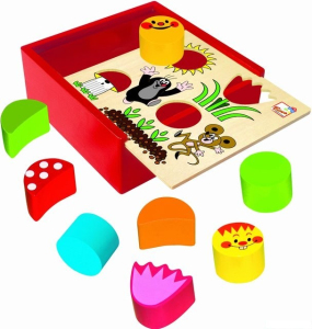 Vhazovačka - Vkládací krabička s tvary, Krtek (Bino)