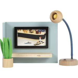 Nábytek pro panenky - Obývací pokoj moderní dřevěný (Small foot)