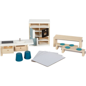 Nábytek pro panenky - Kuchyň moderní dřevěná (Small foot)