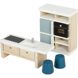 Nábytek pro panenky - Kuchyň moderní dřevěná (Small foot)