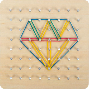 Motorická hračka - Gumičkové obrazky Geoboard (Small foot)