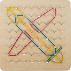 Motorická hračka - Gumičkové obrazky Geoboard (Small foot)