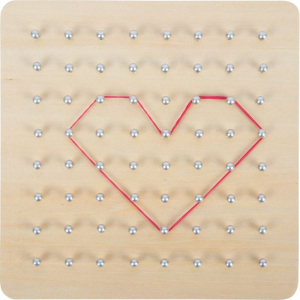 Motorická hračka - Gumičkové obrazky Geoboard (Small foot)