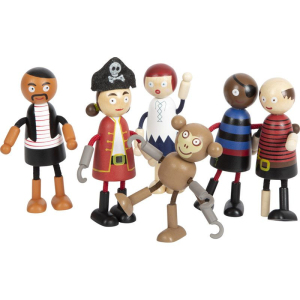 Panenky do domečku - Pirátské figurky ohebné, 6ks (Small foot)