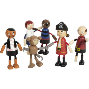 Panenky do domečku - Pirátské figurky ohebné, 6ks (Small foot)