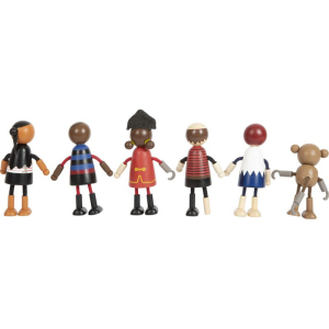 Panenky do domečku - Pirátské figurky ohebné, 6ks (Small foot)