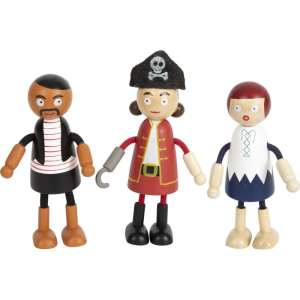 Panenky do domečku - Pirátské figurky ohebné, 6ks (Small foot)