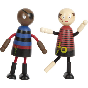 Panenky do domečku - Pirátské figurky ohebné, 6ks (Small foot)