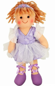 Panenka hadrová - 25cm, Violet (Bigjigs)