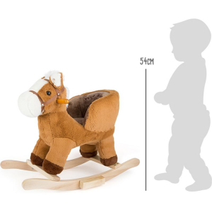 Houpadlo - Houpací kůň, Plyšový hnědý s opěrkou (Small foot)