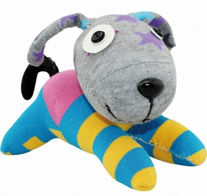 Kreativní sada - Postavička z ponožky, Pejsek šedý (Legler)