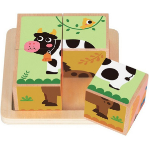 Kostky obrázkové 4ks - Farma zvířátka (2Kids Toys)
