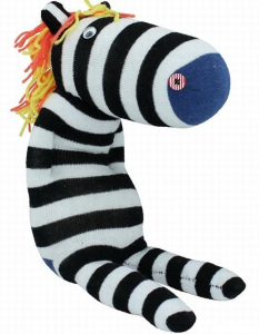 Kreativní sada - Postavička z ponožky, Zebra (Legler)