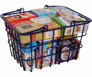 Prodejna - Nákupní košík se zbožím, Modrý (Legler)