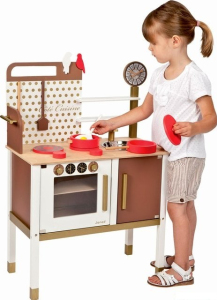 Kuchyň - Dětská kuchyňka dřevěná hnědá (Janod)
