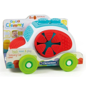 Clemmy baby soft - Senzorické autíčko a 8 kostek
