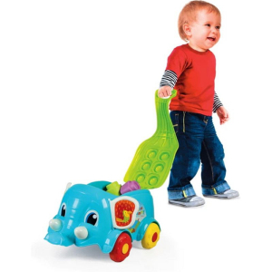 Clemmy baby soft - Vozík slůně a 10 kostek