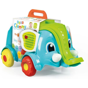 Clemmy baby soft - Vozík slůně a 10 kostek