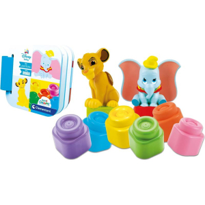 Clemmy baby soft - Disney set s knížkou a 6 kostek