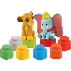Clemmy baby soft - Disney set s knížkou a 6 kostek
