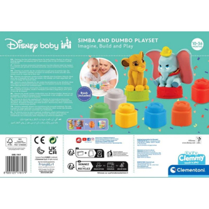 Clemmy baby soft - Disney set s knížkou a 6 kostek