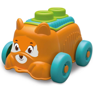 Clemmy baby soft - Senzorické tahací štěňátko a 4 kostky