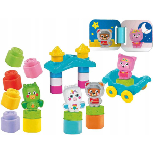 Clemmy baby soft - Rytíř a princezna s knížkou a 12 kostek