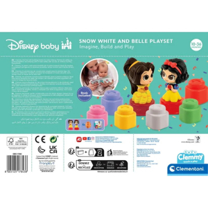 Clemmy baby soft - Disney princezny s knížkou a 6 kostek