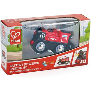 Vláčkodráha mašinka - Elektrická s pohonem, Červená (Hape)
