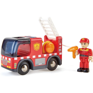 Vláčkodráha auto - Hasičský vůz se sirénou (Hape)