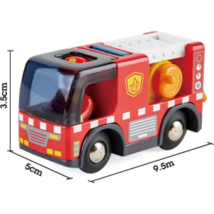 Vláčkodráha auto - Hasičský vůz se sirénou (Hape)