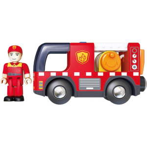 Vláčkodráha auto - Hasičský vůz se sirénou (Hape)
